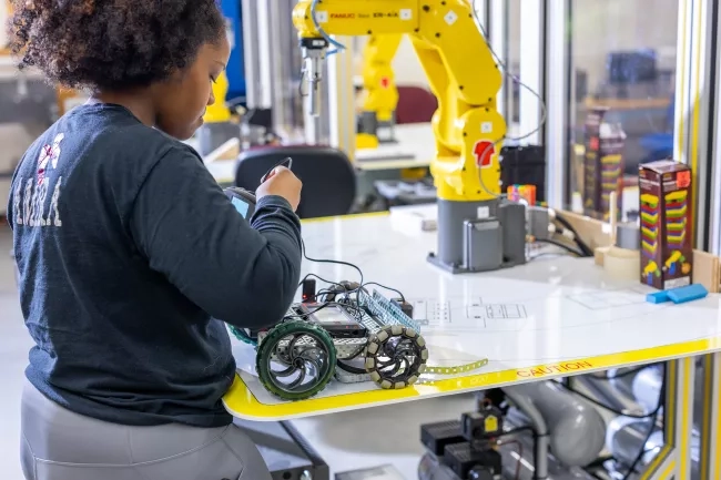 Female Mechatronics Student